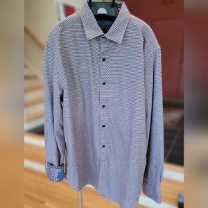 Robert Graham men's shirt in gray blue
